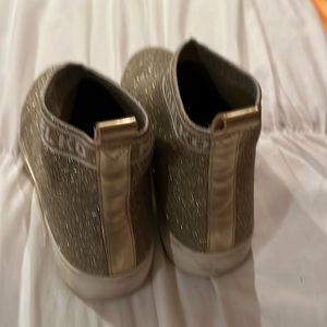 Michael Kors silver and gold sneakers. High sole